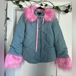 Dolls Kill Delia’s CHANGE YOUR MIND QUILTED JACKET